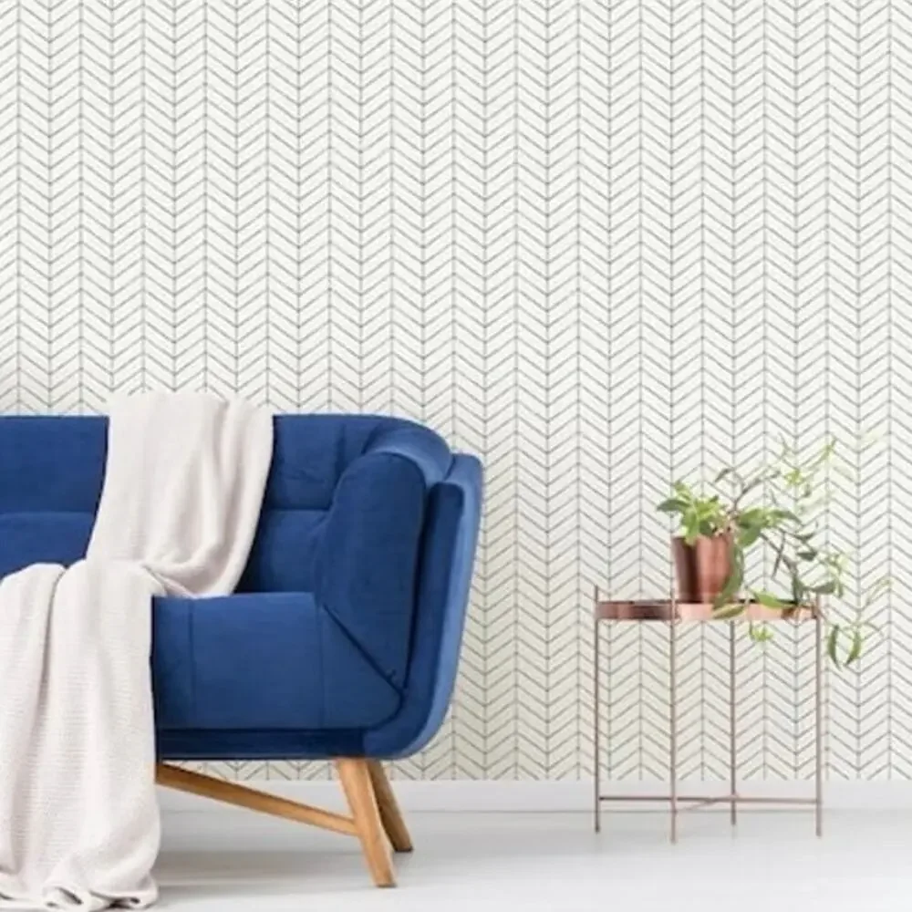 WallPops NuWallpaper Harper Grey Peel & Stick Removable Wallpaper Roll NEW